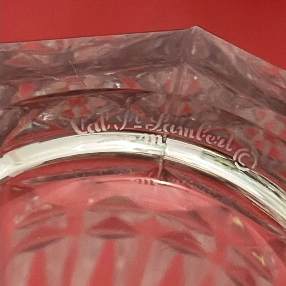 Vtg MCM Val Saint Lambert Balmoral Cut Crystal Water Pitcher 30oz/7.75